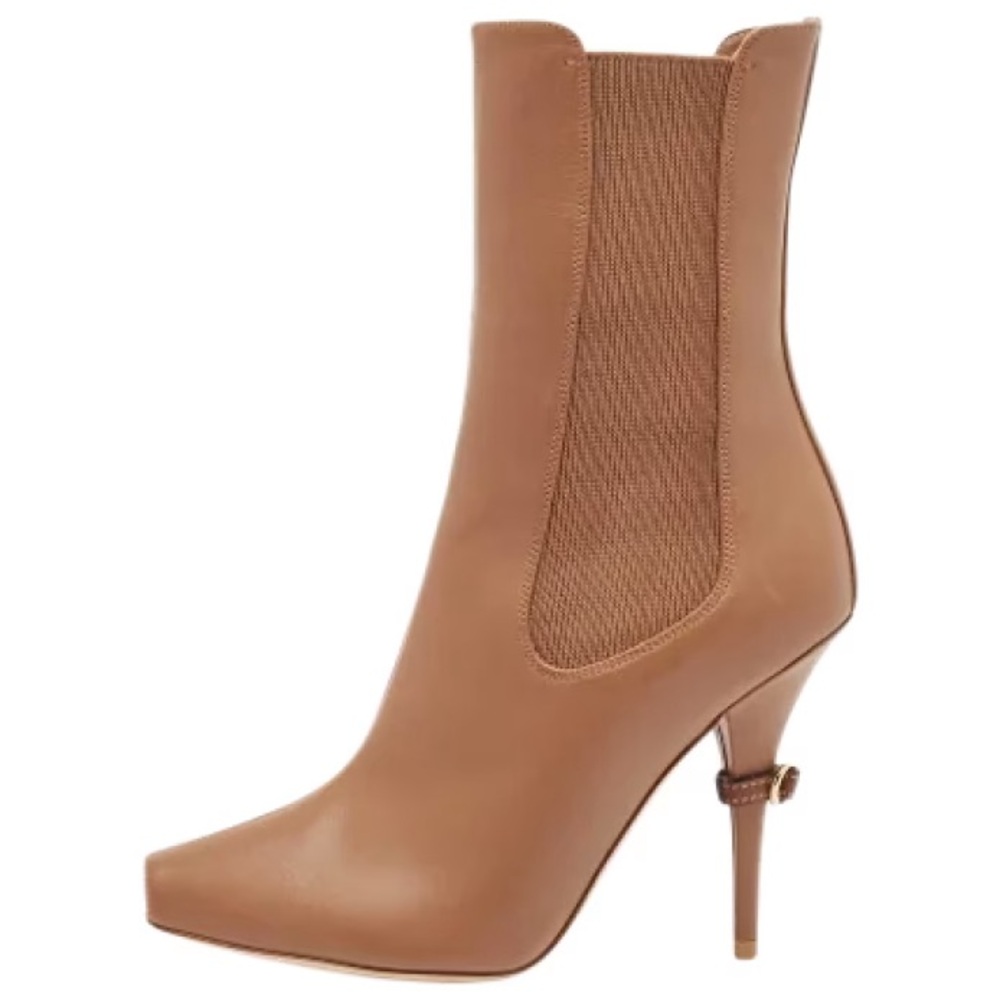 Burberry Kenzie Stiletto Heel Peep-
Toe Booties US 9